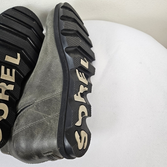 Sorel Joan Of Arctic Wedge II Boots Zip Waterproof Leather Quarry 9.5 - Picture 9 of 9